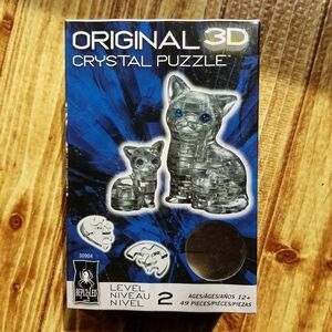 Bepuzzled 3D Crystal Puzzle - Silver Cat And Kitten 49 Pieces Ages 12+ Level 2